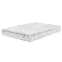 Memory Foam Matratze mit Taschenfederkern Creme 180 x 200 cm Abnehmbarer Bezug Komfortabel Medium Härtegrad