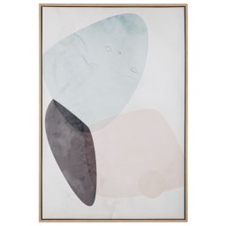Wandbild Weiß Rosa Papierdruck 63 x 93 cm Passepartout Abstrakt Wohnzimmer Büro Eingangsbereich