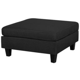 Ottomane Schwarz Stoff Holzbeine für Wohnzimmer Minimalismus/Eleganz