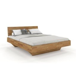 Schwebebett 160x220 Eiche massiv Überlänge mit Kopfteil Florenz