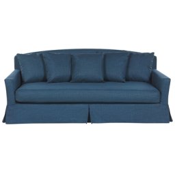 Sofa Blau Polsterbezug 3-Sitzer Ausziehbarer Bezug Klassisch Mediterran Wohnzimmer