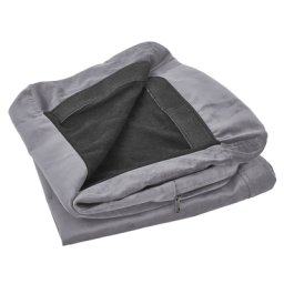 Sofabezug Grau für 2-Sitzer Bernes Samtstoff Pflegeleicht Klassisch Wohzimmer Salon Modernes Design