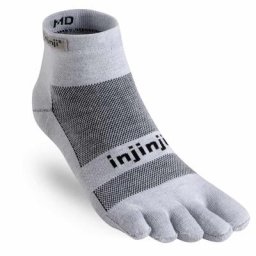 Injinji Herren Run Mini-Crew Socks grau