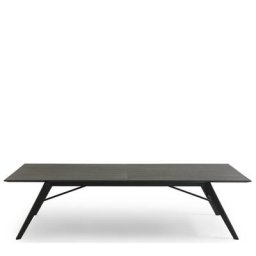 Esstisch MUSE - Esstisch, für 10-12 Personen, Eschenholz & schwarzes Metall, 120 x 300cm