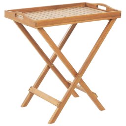 Garten Beistelltisch hellbraun Holz modern klappbar Balkon Terrasse