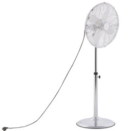 Standventilator Silber Metall mit 4 Flügeln 3 Geschwindigkeitsstufen höhenverstellbar Retro Stil Salon Wohn- Schlaf- u. Arbeitszimmer