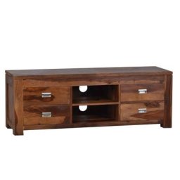 MiaMöbel TV-Kommode Masala - klein Massivholz Sheesham Modern Indien Indisch