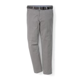 Walbusch Herren Bügelfrei-Chinohose Regular Fit Grau einfarbig elastisch flexibler Bund