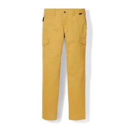 Walbusch Herren Cargo-Hosen Regular Fit Gelb einfarbig flexibler Bund