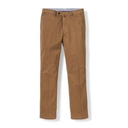 Walbusch Herren Bügelfrei-Chinos Regular Fit Gelb einfarbig flexibler Bund