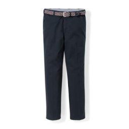Walbusch Herren Bügelfrei-Chinos Regular Fit Blau einfarbig elastisch flexibler Bund