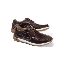Walbusch Herren Bootschuhe Braun einfarbig herausnehmbare Decksohle