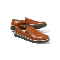 Walbusch Herren Klimaporen Slipper einfarbig Cognac