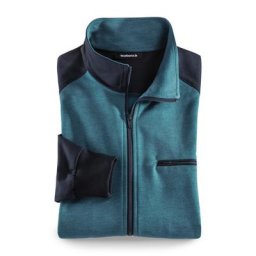 Walbusch Herren Freizeit-Jacke untersetzte Größen Blau mehrfarbig