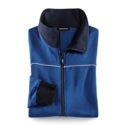 Walbusch Herren Bügelfrei-Freizeit-Jacke untersetzte Größen Blau mehrfarbig