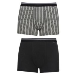 Walbusch Herren Pants Dessin Duo 2er Pack mehrfarbig Streifen/Schwarz