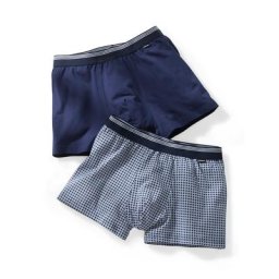 Walbusch Herren Pants Dessin Duo 2er Pack mehrfarbig Minimal/Marine
