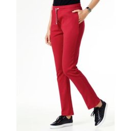 Walbusch Damen Freizeit-Hose untersetzte Größen Rot einfarbig