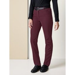 Walbusch Damen Thermo Bügelfrei Hose einfarbig Barolo