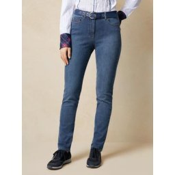 Walbusch Damen Shape 360 Grad Denim einfarbig Blue Stoned