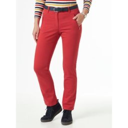 Walbusch Damen Thermolite Baumwollhose einfarbig Rostorange