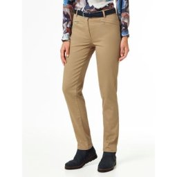 Walbusch Damen Powerstretch Baumwollhose einfarbig Caramel