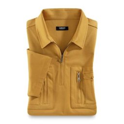 Walbusch Herren Bügelfrei Touring Blouson 2.0 einfarbig Safran