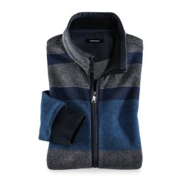 Walbusch Herren Softripp Freizeitjacke gestreift Marine/Blau