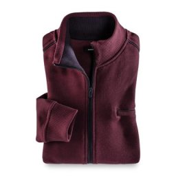 Walbusch Herren Wohlfühljacke Supersoft einfarbig Weinrot