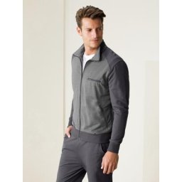 Walbusch Herren Freizeitjacke Ultraleicht mehrfarbig Anthrazit/Grau