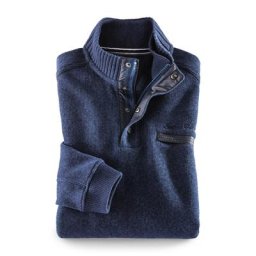 Walbusch Herren Wohlfühl Pullover Softrib einfarbig Navy