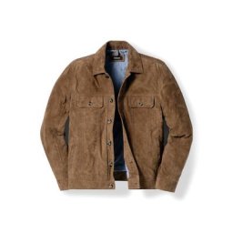 Walbusch Herren Ziegenvelours Blouson einfarbig Braun