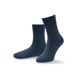 Walbusch Herren Pima Ripp Aktivsocke 2er Pack einfarbig Jeansblau