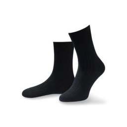 Walbusch Herren Pima Ripp Aktivsocke 2er Pack einfarbig Schwarz