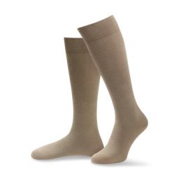 Walbusch Herren Aktiv-Strumpf Pima-Cotton Beige einfarbig mit Stützkraft