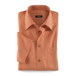 Walbusch Herren Hemd Bügelfrei Tropical einfarbig Terracotta