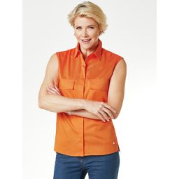 Walbusch Damen 2 in 1 Blusenweste einfarbig Mandarin