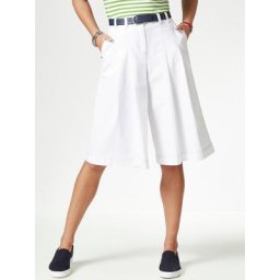 Walbusch Damen Denim Hosenrock einfarbig Weiß