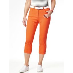 Walbusch Damen Baumwoll Capri Supersoft einfarbig Mandarine