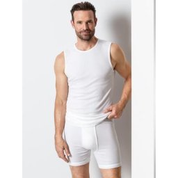 Walbusch Herren Feinripp Sportshirt 2er Pack einfarbig Weiß