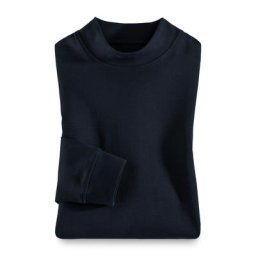 Walbusch Herren Shirts Blau einfarbig wärmend