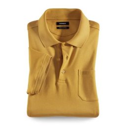 Walbusch Herren Poloshirts Pima-Cotton Supima-Baumwolle Gelb einfarbig