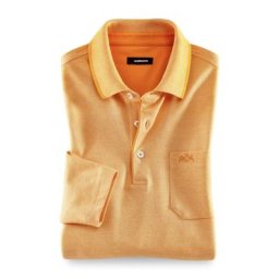 Walbusch Herren Klima Polo Supersoft einfarbig Gelb