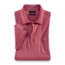 Walbusch Herren Premium Pima Polo einfarbig Rosenquarz