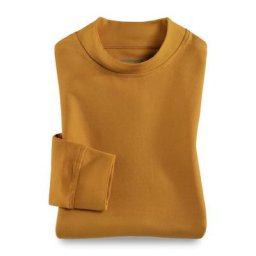 Walbusch Herren Langarm Shirt Stehkragen einfarbig Safran