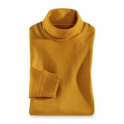 Walbusch Herren Rollkragen Shirt einfarbig Safran