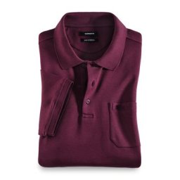 Walbusch Herren Poloshirts Pima-Cotton Supima-Baumwolle Rot einfarbig