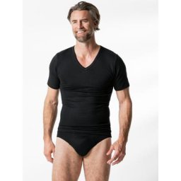 Masterclass Herren Shirts Pima-Cotton Schwarz einfarbig elastisch