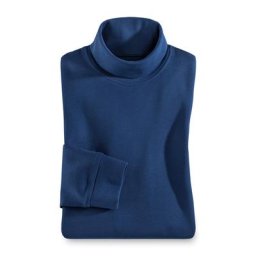 Walbusch Herren Rollkragen Shirt einfarbig Royalblau