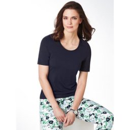 Walbusch Damen Shirts Blau einfarbig